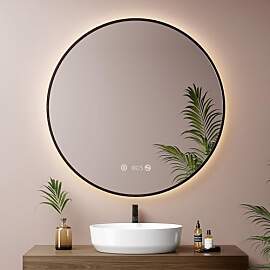EMKE LED Badspiegel Rund ф80cm Spiegel mit