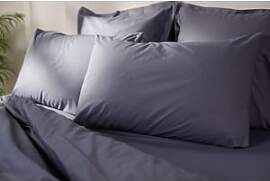 Emma Comfort Perkal Kopfkissenbezug | Dunkelgrau | 