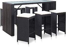 Emmtore Gartenbar Set 7-TLG. mit Auflagen Theke