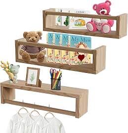 Emooncn 3 Stück Wandregal Kinderzimmer, 42cm