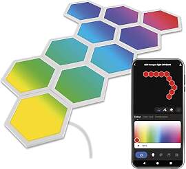 EMOS - Smart Hexagon Wandleuchte, Startset 10 Stk