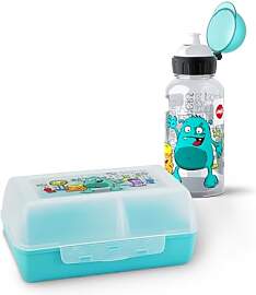 Emsa Kids Set mit Monster-Motiv, Trinkflasche +