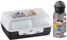 Emsa Kids Set mit Piraten-Motiv, Trinkflasche +