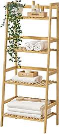 [en.casa] Bambus Leiterregal Vinje 48x32x123 cm