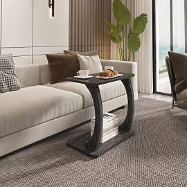 [en.casa] Beistelltisch Stattela Sofatisch C-Form