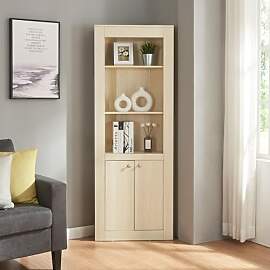 [en.casa] Eckschrank Eura Wohnzimmerschrank mit 2