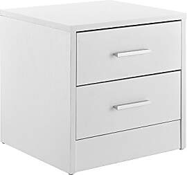 [en.casa] Eleganter Nachttisch mit 2 Schubladen