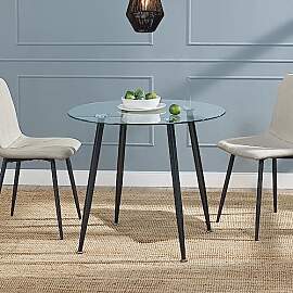 [en.casa] Esstisch Humppila Küchentisch rund 80 x 