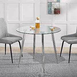 [en.casa] Esstisch Humppila Küchentisch rund 80 x 