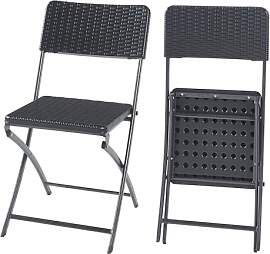 [en.casa] Gartenstuhl klappbar Mark 2-er Set