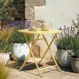 [en.casa] Gartentisch Sande Klapptisch 71 x 70 x