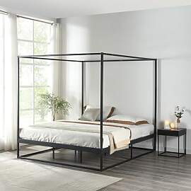 [en.casa] Himmelbett Kristianstad Metallbett 160 x 