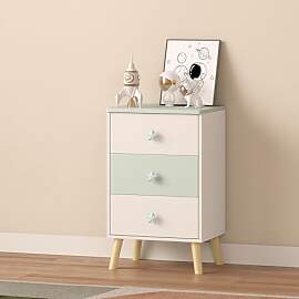 [en.casa] Kinderkommode mit 3 Schubladen Sandnes