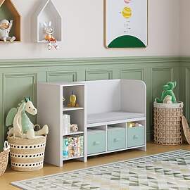 [en.casa] Kindersitzbank mit Regal Høylandet