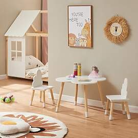 [en.casa] Kindertisch mit 2 Stühlen Epim