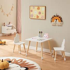 [en.casa] Kindertisch mit 2 Stühlen Hovle