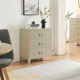 [en.casa] Kommode Hämeenlinna Metallschrank mit 3 