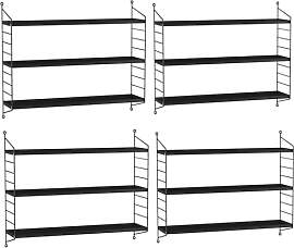 [en.casa] Modulares Wandregal Strängnäs 4er Set