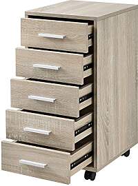 [en.casa] Rollcontainer mit 5 Schubladen