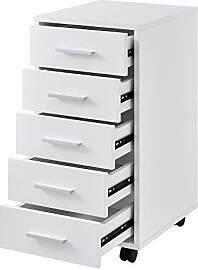 [en.casa] Rollcontainer mit 5 Schubladen
