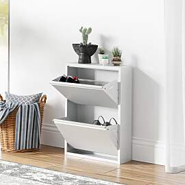 [en.casa] Schuhschrank Sokndal Schuhkipper mit 2