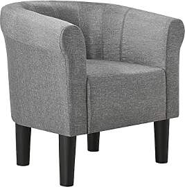 [en.casa] Sessel 70x70x58cm Hellgrau Textil