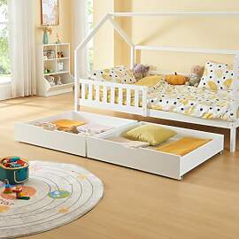[en.casa] Unterbettkommode Ydre 2er Set Unterbett