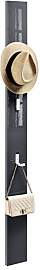 [en.casa] Wandgarderobe Hansnes 165 cm Grau mit 3
