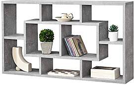 [en.casa] Wandregal Saputit 85x16x48cm Regal mit 8 