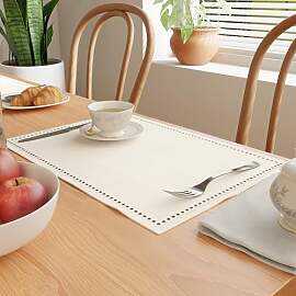 Encasa XO Tischsets Set aus 4 | Reine Baumwolle