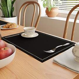 Encasa XO Tischsets Set aus 4 | Reine Baumwolle