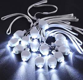 Encham 15 Stück LED Ballonlichter Mini LED Weiß