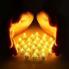 Encham 30 Stück LED Ballons Lichter Warmweiß