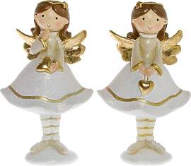 Engelfigur "Mit Herz, Weihnachtsdeko",