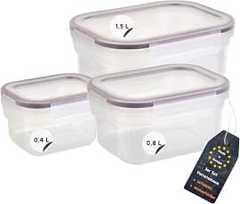 Engelland - 3er Set Aufbewahrungsdosen mit Deckel, 