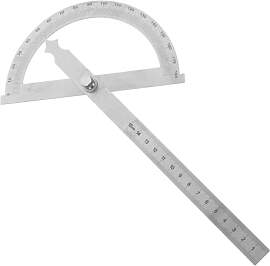 EnixwH 180° Winkelmesser Metall Goniometer Lineal 