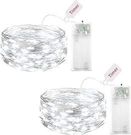 ENLACE 2 Stück LED Lichterkette Batterie mit