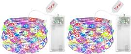ENLACE 2 Stück LED Lichterkette Batterie mit