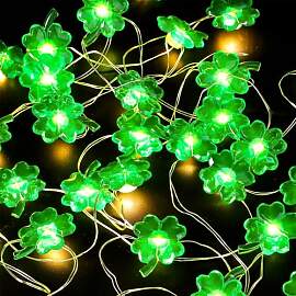 ENLACE Kleeblatt Lichterkette Grün, 3M 30 LED