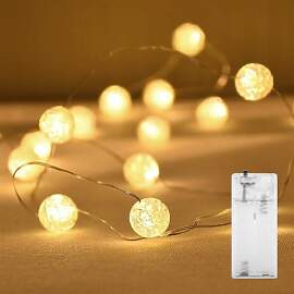 ENLACE LED Crackle Ball Lichterkette, 1M 10 LED