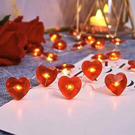 ENLACE LED Lichterkette Herzen, 2M 20 LED