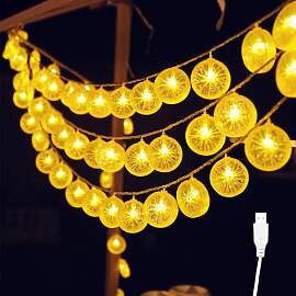 ENLACE LED Zitronenscheiben Lichterkette, 3M 20