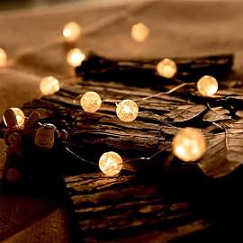 ENLACE Lichterkette Kristall Kugeln, 2M 20 LED
