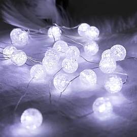 ENLACE Lichterkette Kristall Kugeln, 3M 30 LED