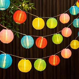 ENLACE Lichterkette Lampion, 1,5M 10 LED Lampion