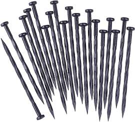 Erdanker 20 Stück Bodenanker 8 Inch Schwarz