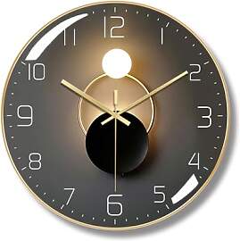 Ergocar Art-Deco-Wanduhr - Kein Tickendes