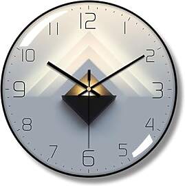Ergocar Art-Deco-Wanduhr - Moderne Metall-Design