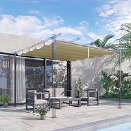 Ersatzdach für 3×3m Pergola, wasserdichtes,