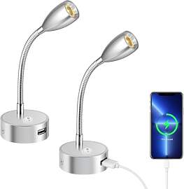 ERWEY 2er LED Leselampe 12V Wohnmobil, 3W 3000K